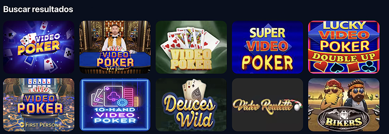 1win vidéo poker