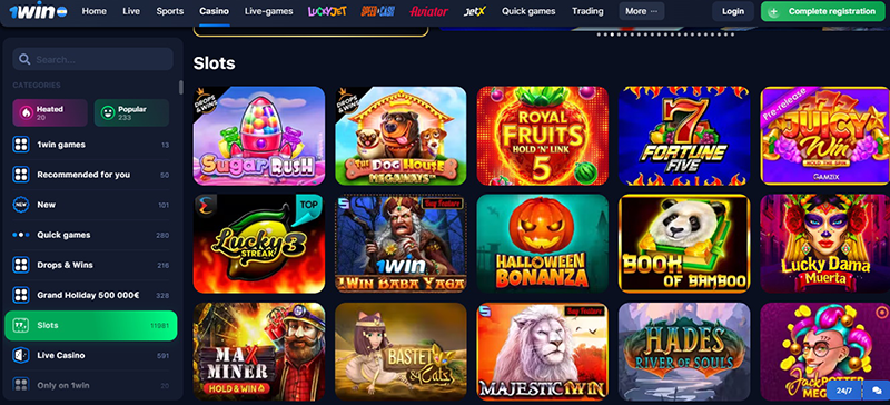 1win live casino